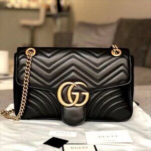 Authentic Women's GUCCI GG Marmont Gmall Matelasse Bag